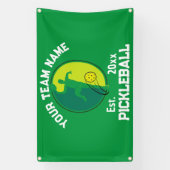 Custom Pickleball Club Team Speler Groen Spandoek (Verticaal)