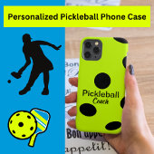 Custom Pickleball Coach Geel Case-Mate iPhone Case