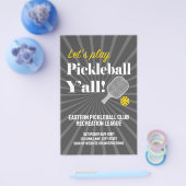 Custom Pickleball Flyers Team Club Event Group (Enkel)