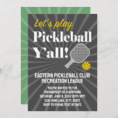 Custom Pickleball Invitations Tournament Team Club Kaart (Voorkant / Achterkant)