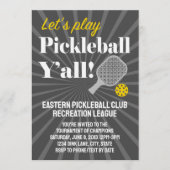 Custom Pickleball Invitations Tournament Team Club Kaart (Voorkant)