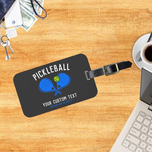 Custom Pickleball Lover's Team Club Paddle & Ball Bagagelabel