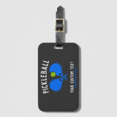 Custom Pickleball Lover's Team Club Paddle & Ball Bagagelabel (Voorkant (verticaal))