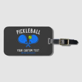 Custom Pickleball Lover's Team Club Paddle & Ball Bagagelabel (Voorkant (horizontaal))