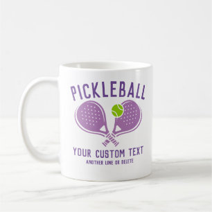 Custom Pickleball Lover's Team Club Paddle & Ball Koffiemok