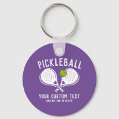 Custom Pickleball Lover's Team Club Paddle & Ball Sleutelhanger (Voorkant)