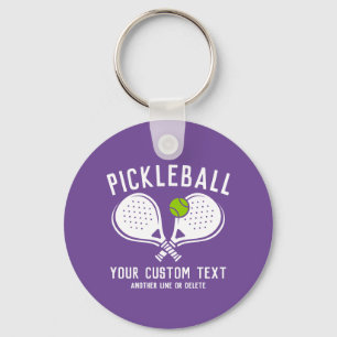 Custom Pickleball Lover's Team Club Paddle & Ball Sleutelhanger