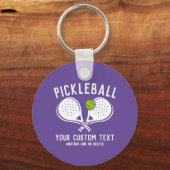 Custom Pickleball Lover's Team Club Paddle & Ball Sleutelhanger (Achterkant)