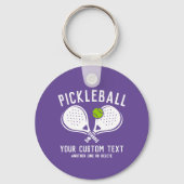 Custom Pickleball Lover's Team Club Paddle & Ball Sleutelhanger (Achterkant)