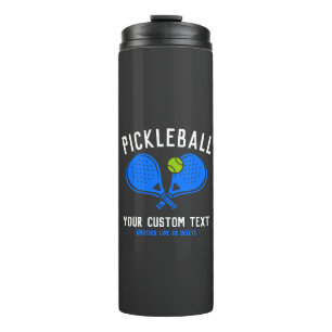Custom Pickleball Lover's Team Club Paddle & Ball Thermosbeker
