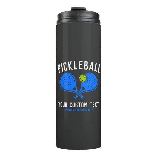 Custom Pickleball Lover's Team Club Paddle & Ball Thermosbeker (Voorkant)