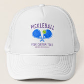 Custom Pickleball Lover's Team Club Paddle & Ball Trucker Pet (Voorkant)