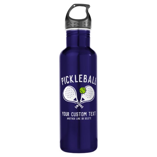 Custom Pickleball Lover's Team Club Paddle & Ball Waterfles (Voorkant)