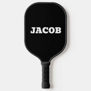 CUSTOM PICKLEBALL PADDLE BLACK MODERN VOOR PAPA