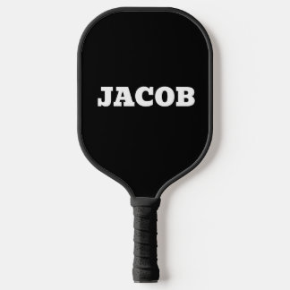 CUSTOM PICKLEBALL PADDLE BLACK MODERN VOOR PAPA
