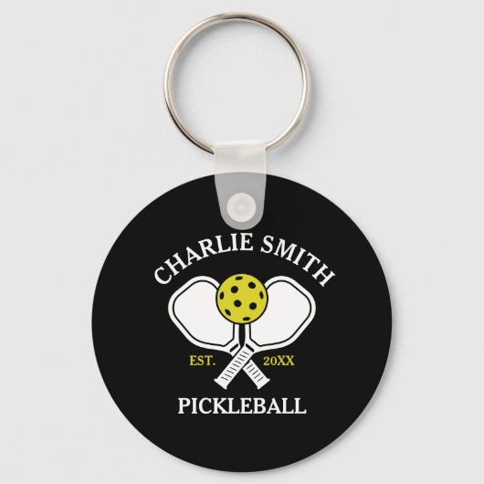 Custom Pickleball Paddle Sleutelhanger – Naam & Ja (Voorkant)