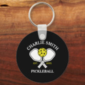Custom Pickleball Paddle Sleutelhanger – Naam & Ja (Voorkant)