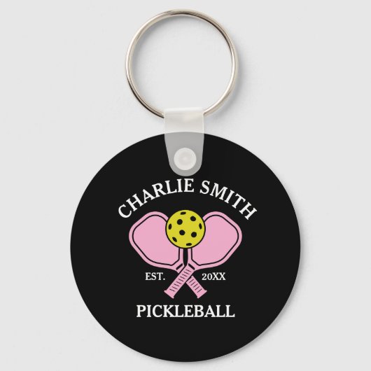 Custom Pickleball Paddle Sleutelhanger – Naam & Ja (Voorkant)