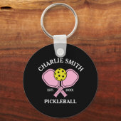 Custom Pickleball Paddle Sleutelhanger – Naam & Ja (Achterkant)