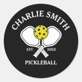 Custom Pickleball Paddle Sticker – Naam & Jaar (Voorkant)