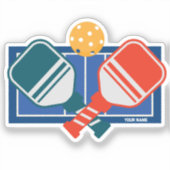 Custom Pickleball Paddles Court Sticker (Voorkant)