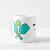 Custom Pickleball Player Coffee Mug Koffiemok (Voorkant links)