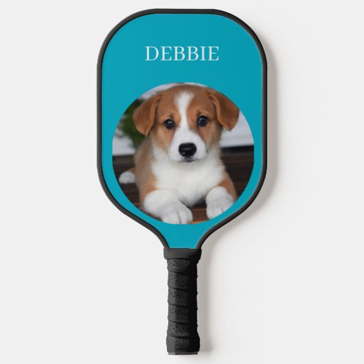 Custom Pickleball Set with Pet Photo & Name Paddle (Voorkant)