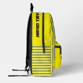 Custom pickleball speler koele strepen gele sport bedrukte rugzak (Links)