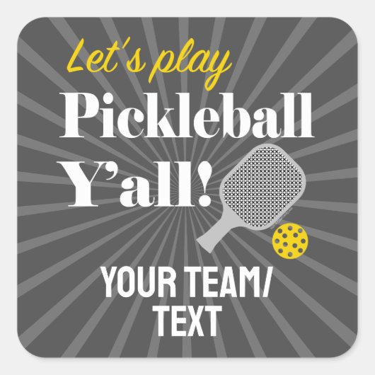 Custom Pickleball Stickers Personalized Team Club (Voorkant)