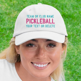Custom Pickleball Team Club, Player Name Jouw teks Geborduurde Pet