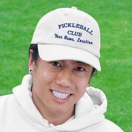 Custom Pickleball Team Club, Player Name Jouw teks Geborduurde Pet