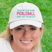 Custom Pickleball Team Club, Player Name Jouw teks Geborduurde Pet