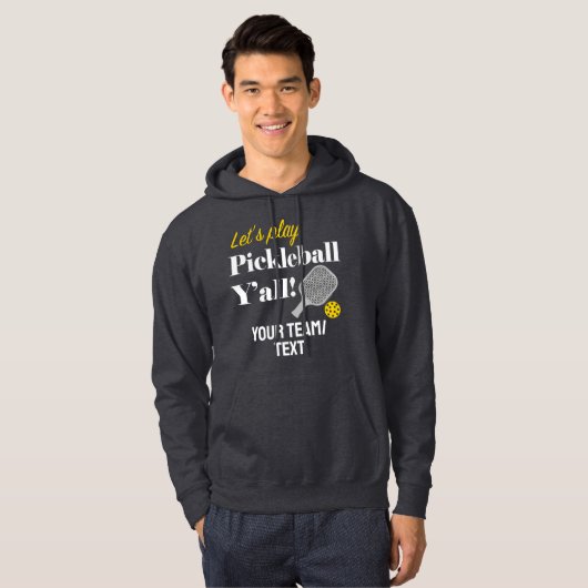 Custom Pickleball Team Hoodie Add Your Text Club (Voorkant volledig)