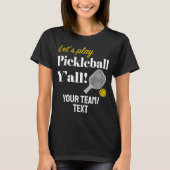 Custom Pickleball Team Shirt Add Your Text Club (Voorkant)