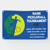 Custom Pickleball Tournament Championship Blauw Spandoek (Horizontaal)