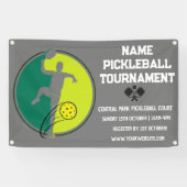 Custom Pickleball Tournament Championship Grijs Spandoek (Horizontaal)
