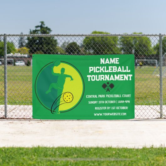 Custom Pickleball Tournament Championship Groen Spandoek (Insitu)
