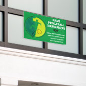 Custom Pickleball Tournament Championship Groen Spandoek (Buitenkant Gebouw)