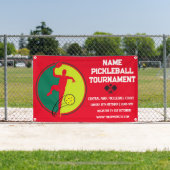 Custom Pickleball Tournament Championship Rood Spandoek (Insitu)