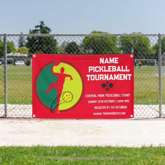 Custom Pickleball Tournament Championship Rood Spandoek (Insitu)