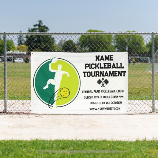 Custom Pickleball Tournament Championship Wit Spandoek (Insitu)