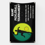 Custom Pickleball Tournament Championship Zwart Spandoek (Verticaal)