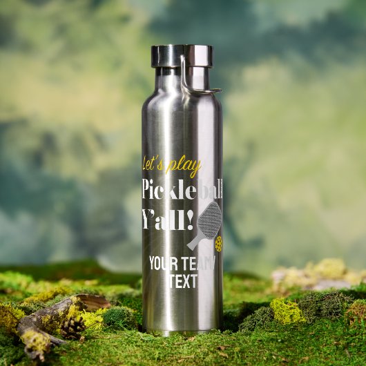 Custom Pickleball Water Bottle Personalized Name Waterfles (Buiten (Gedraaid) )