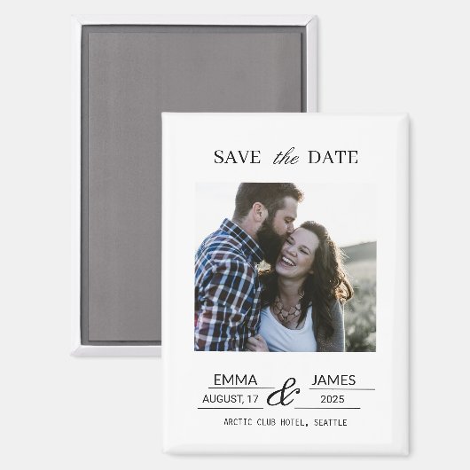 Custom picture Fridge Save the Date magnet (Voorkant / Achterkant)