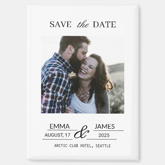 Custom picture Fridge Save the Date magnet (Voorkant)