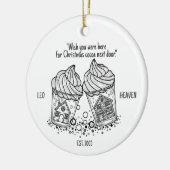 Custom Picture Friendship Line Drawing Keramisch Ornament (Links)