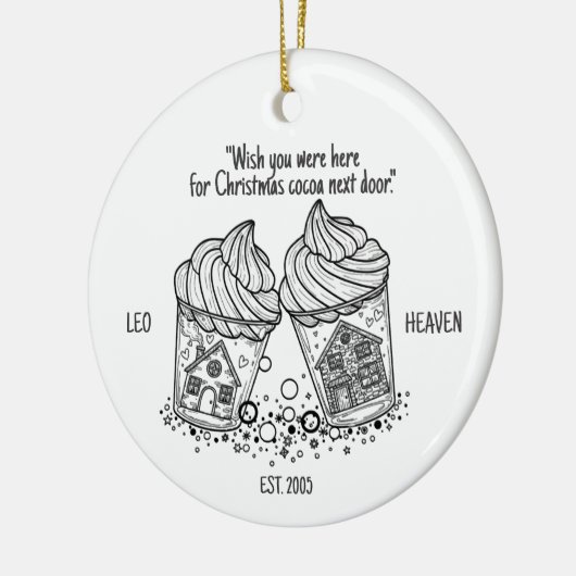 Custom Picture Friendship Line Drawing Keramisch Ornament (Links)