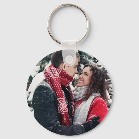 Custom Picture Keychain, Personalized Text Sleutelhanger (Voorkant)