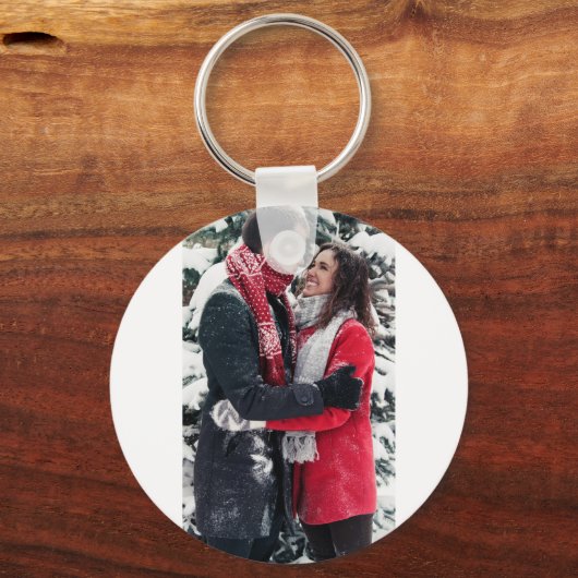 Custom Picture Keychain, Personalized Text Sleutelhanger (Achterkant)