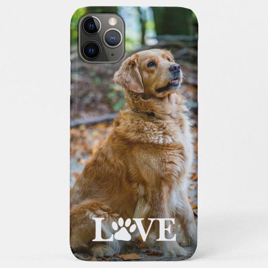 Custom Picture Love Heart Paw Print Quote Text Case-Mate iPhone Case (Achterkant)